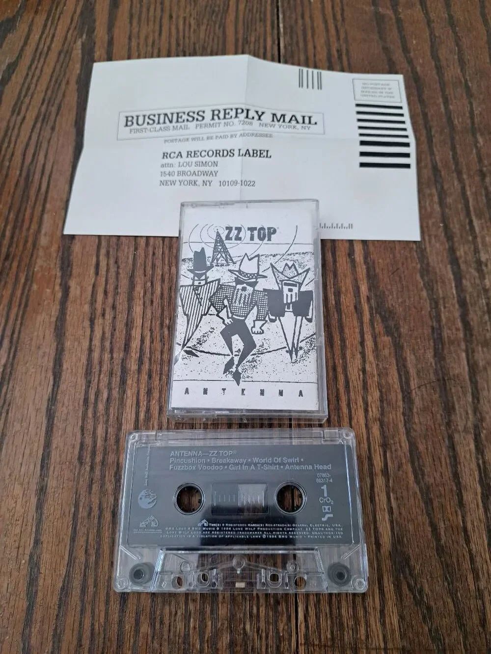 Vintage 1994 ZZ Top Antenna Music Cassette Tape